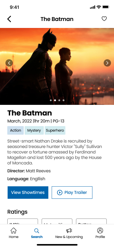 Movie detail page